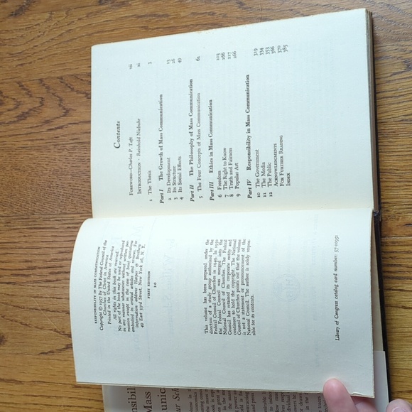 Vintage First Edition Responsibility In Mass Communication Wilbur Schramm Book - Picture 8 of 16